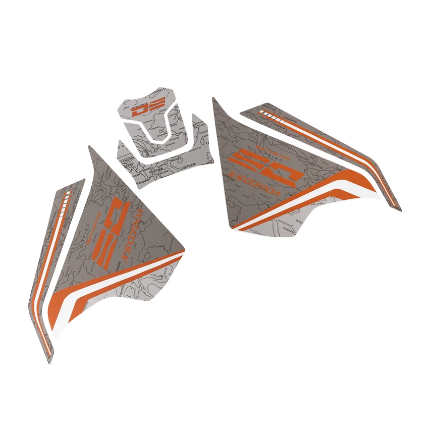 دراجة نارية الجانب خزان الوقود منصات الشارات حامي الجسم هيكل السمكة ملصق بقع اكسسوارات ل VOGE DS900X 2024-2025 سنة