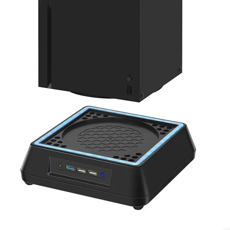 Colorful Breathing Cooling Base Fan Accessory Charger Dock Stand 3 USB Ports Cooler for XB Series X Console - Image 4