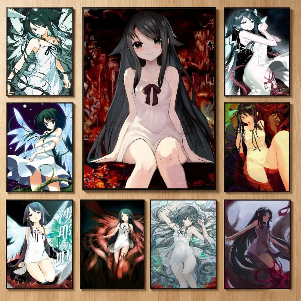 Poetic Animation S-Saya no Uta Poster Classic Self-Adhesive PP Wall Sticker for Living Room Bar Decor Gift