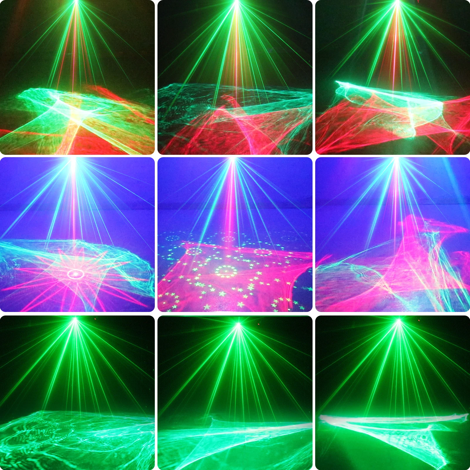 WZSTAR RG Dreamy Laser Light Sound Activated Remote Control DJ Lighting for Parties Events Live Bar KTV Shows