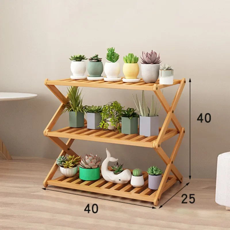 Strong Load-Bearing Flower Stand, Multi-layer Plant Rack, Floor-standing Folding Shelf for Wild Scene Decoration