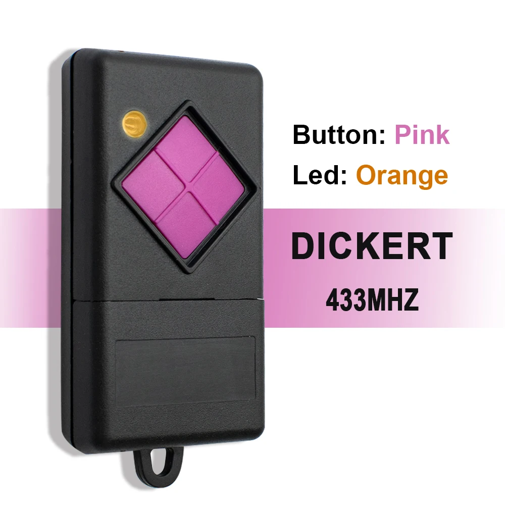 Dickert MAHS433-01 MAHS433-04 433.92Mhz Roze Knop Garagedeur Afstandsbediening Sleutelhanger