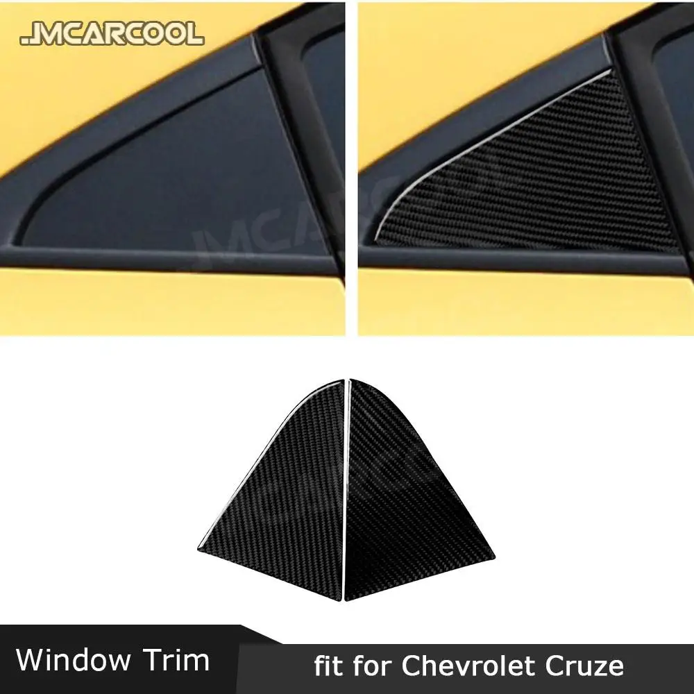 

Car Rear Side Window Triangle Carbon Fiber Trim Cover Stickers For Chevrolet Cruze 2009-2015 2 PCS/Set