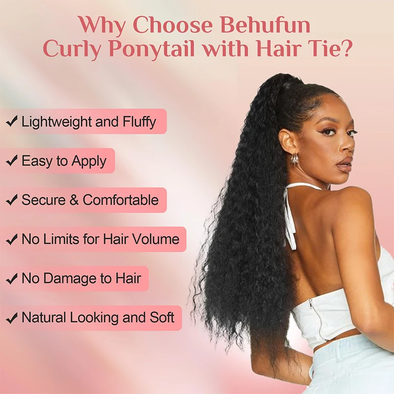 شعر مستعار، ذيل حصان، أسود أفريقي، وصلات شعر على شكل مجعد، ضفائر قذرة، خيوط متعددة من البراغي، ذيل حصان متشابك #5