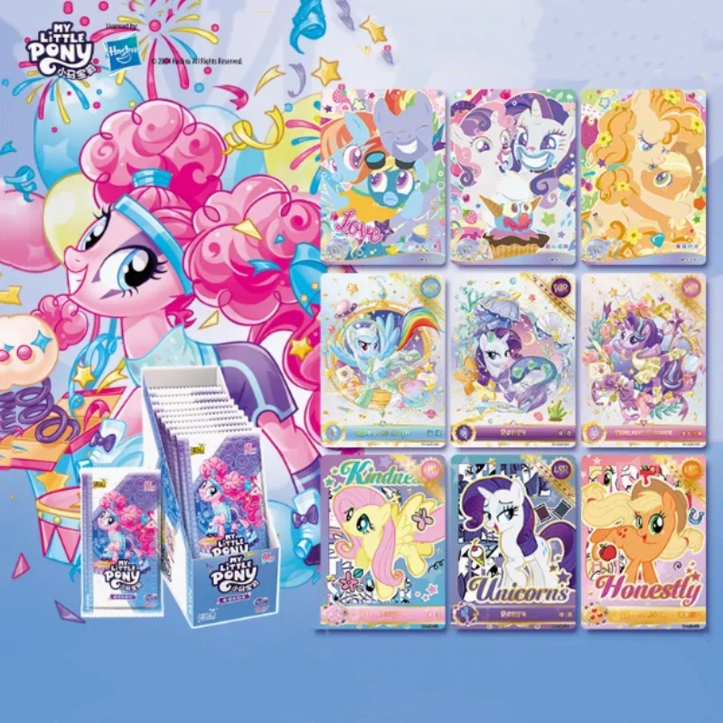 

Hasbro натуральная Kayou My Little Pony Huiyue Pack вечерние аниме периферийные карты для девочек, коллекция подарков на Рождество и день рождения