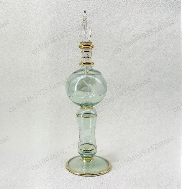 Egyptian Specialty 15cm Glass Perfume & Essential Oil Bottle, Travel Souvenir Home Decoration Ornament