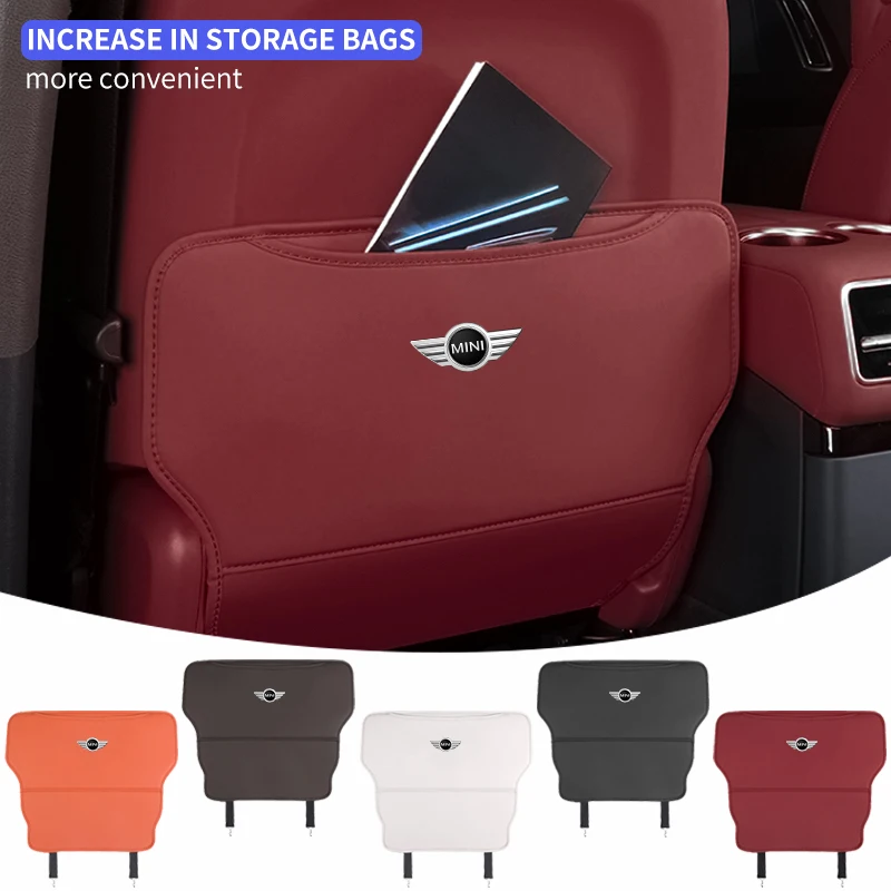 Car Seat Anti-Kick Pad Half Pack Anti-Child-Dirt Mat Seatback Storage Cover For MINI Cooper One JCW R56 Countryman Paceman Clubm