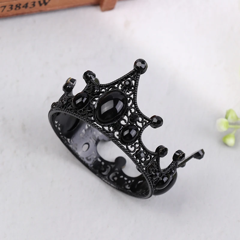 Tiny Metallic Crown Accessories for Cotton Dolls; Retro Headpiece Miniature Toys for Baby Doll Dress-Up.