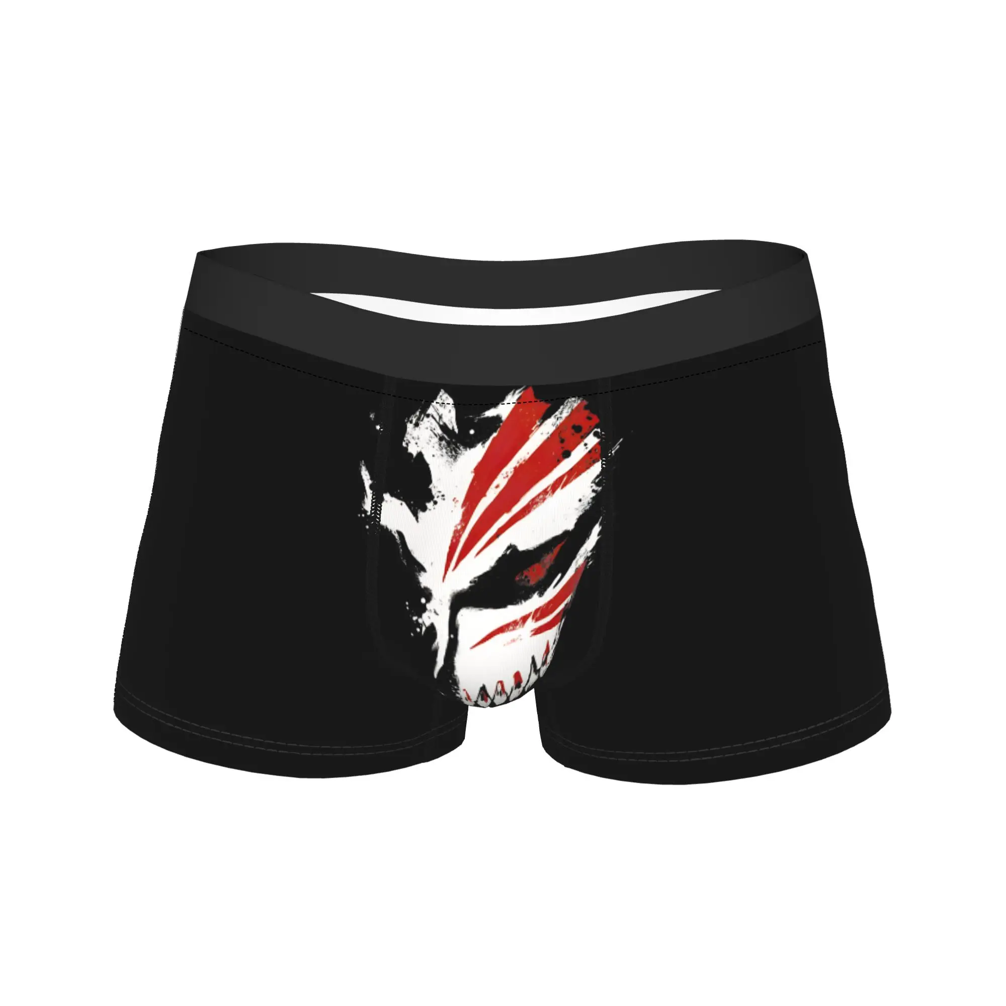 Crimson Anime Hollow Mask Dark Red Bleach Boxer Shorts  Pouch Underwear Trenky Shorts Briefs Male Panties Large Size