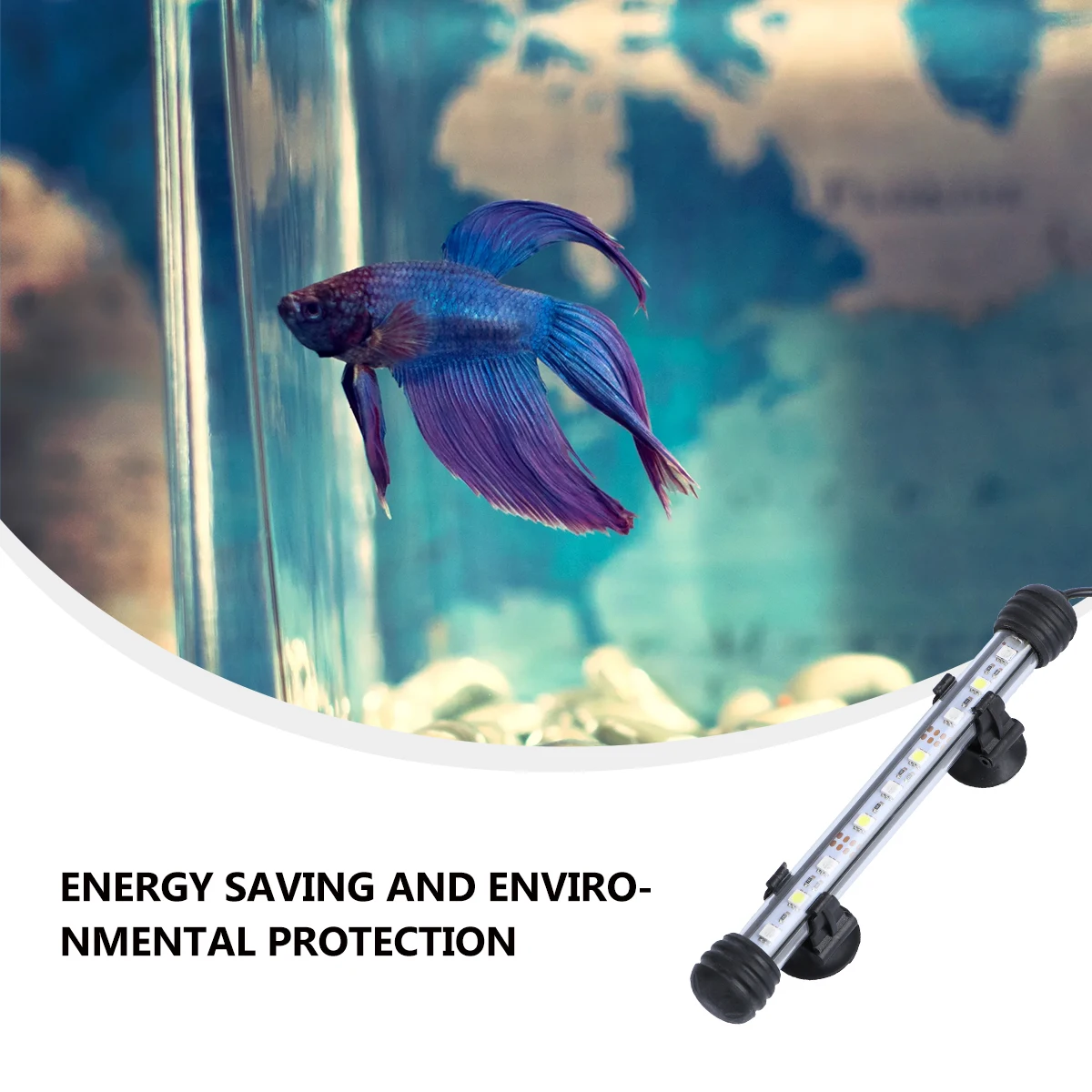 

1Pc Fish Tank Decorative Lamp Aquarium LED Lighting Lamp Waterproof Aquatic Plant Lamp for Home Aquarium Fish Tank Blue White (1