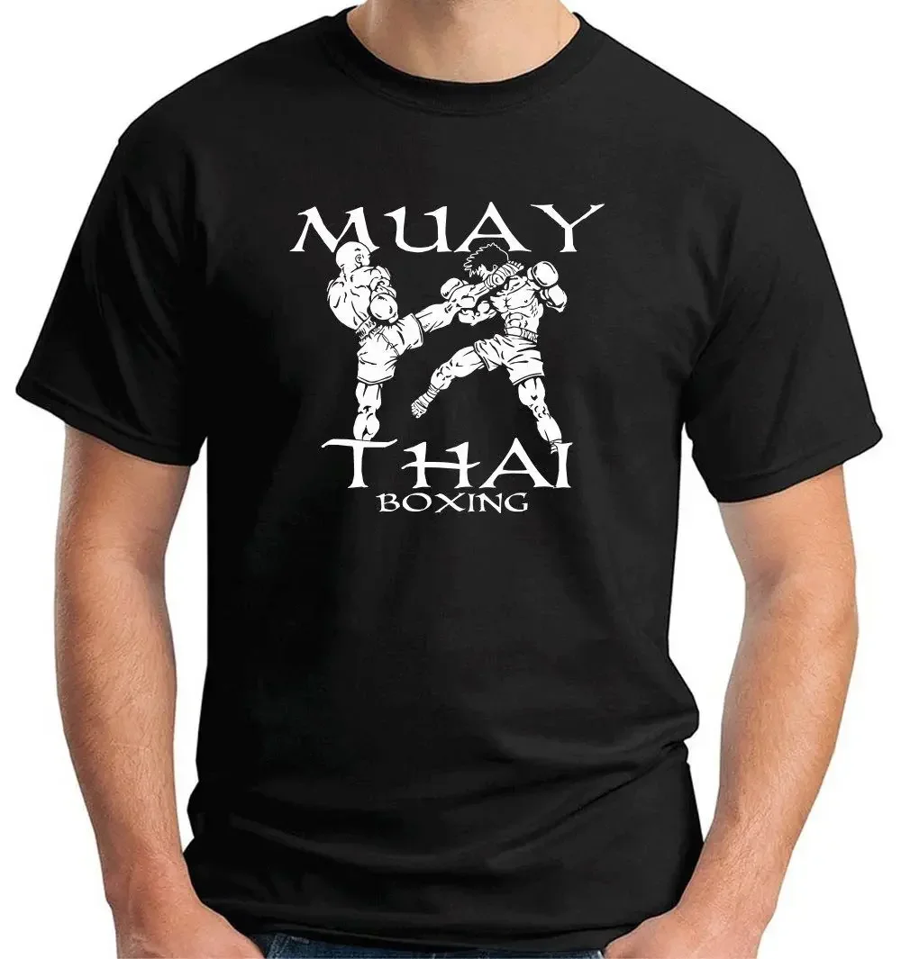 Muay Thai - Thai Boxing Kicking Martial Arts T-Shirt 100% Cotton O-Neck Summer Short Sleeve Casual Mens T-shirt Size S-3XL