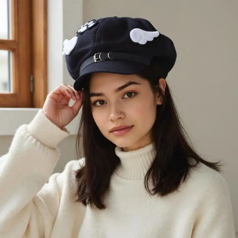 

Fashionable Artistic Hat Unisex Painter Hat Breathable Art Exhibition Hat for Street Walks Coffee Dates