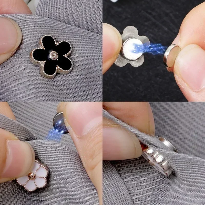 Set di spille da donna alla moda con fibbia magnetica anti-luce, decorazione per colletto, clip per abbigliamento, accessori per vestiti, spille di regolazione