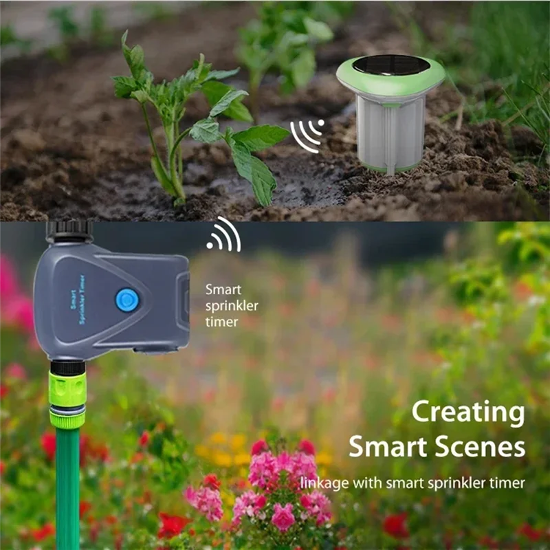 ABSQ-Tuya Smart Soil Sensor Solar Power Temperature Moisture Sensor Soil Qualities Detection Sensor