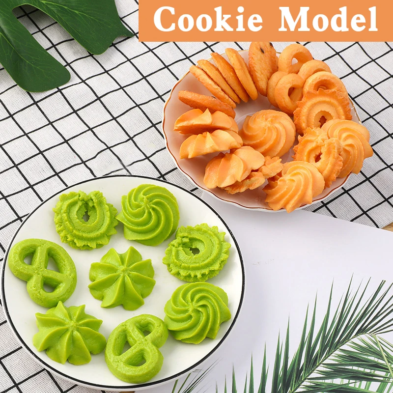 1PC Artificial Cookies Model Simulation Toy Home Decor Fake Cake Dessert Candy Photo Props Home Festive Ornaments Decoration