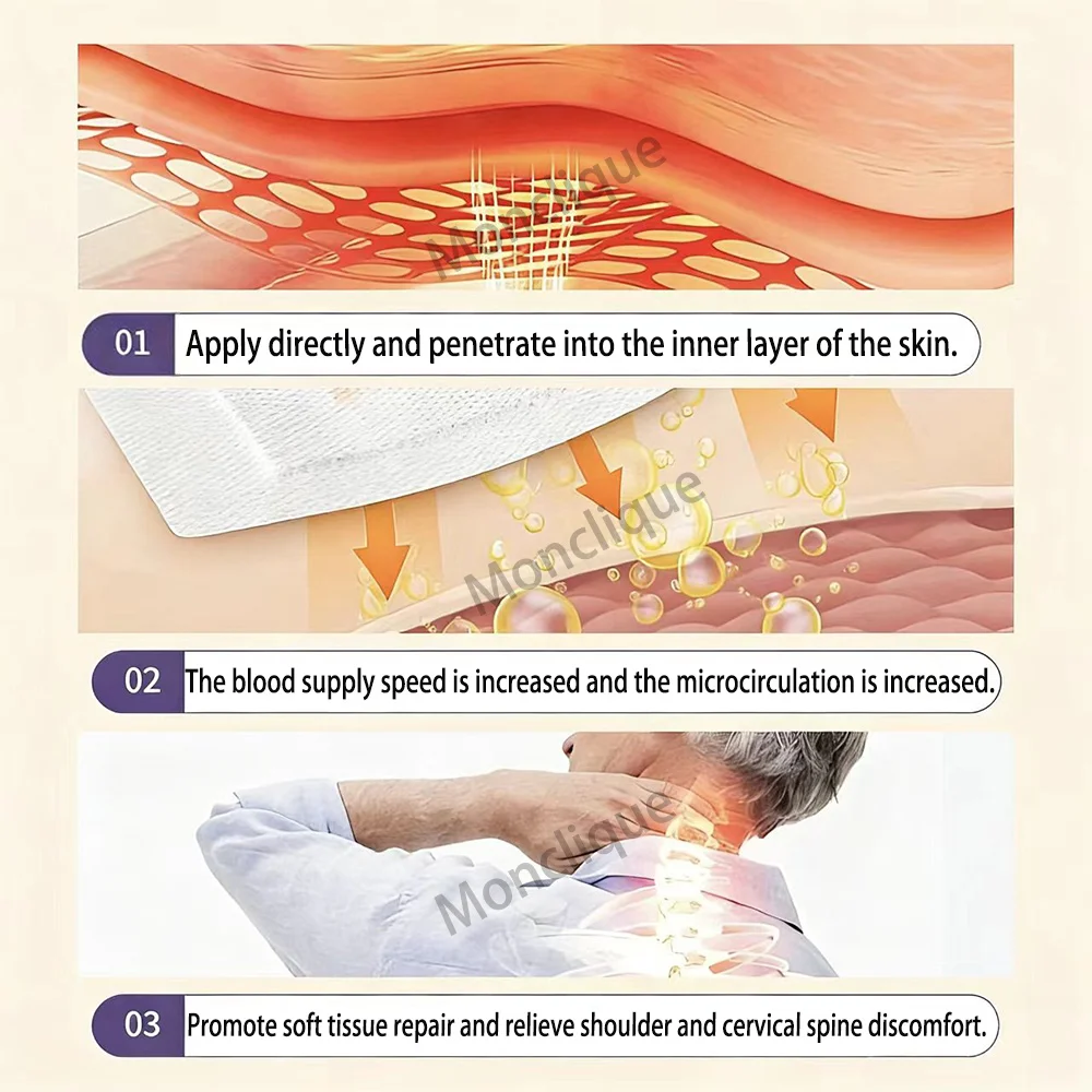 Shoulder Patch Neck Heating Care Patch Non-woven Fabric Herbal Paste Cervical Spine Soothing Relax Muscles Anti-fatigue