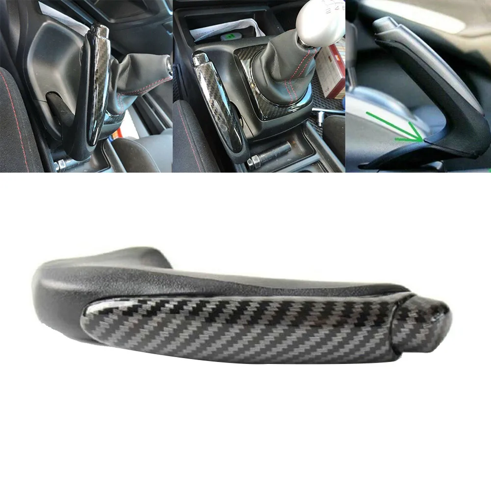 For Honda Civic Coupe Sedan 2006 - 2011 Carbon Fiber Front Hand Brake Trim Cover Car Universal Replacement Handbrake