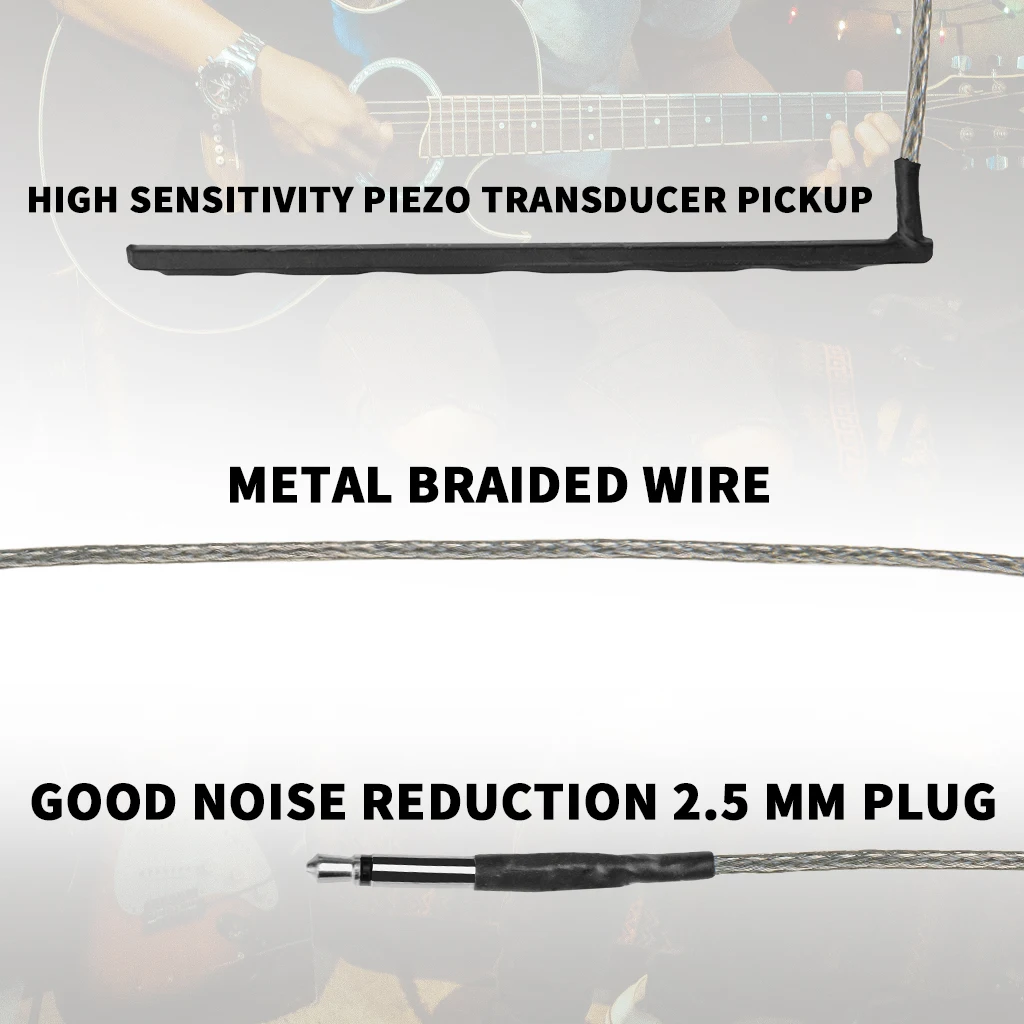 10PCS Acoustic Guitar Under-Saddle Piezo Bridge Pickup For   EQ Install Under  Saddle Transducer Piezos SET