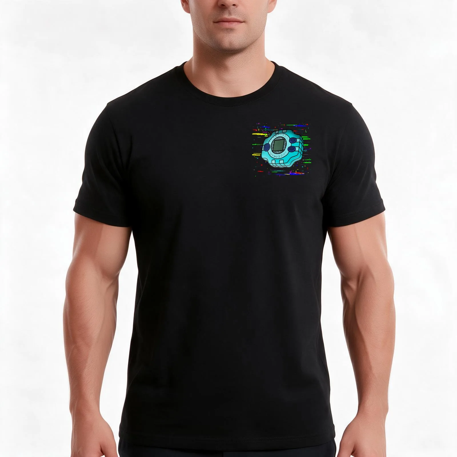 Digital Device T-Shirt Summer Casual Cotton Tee Oversized Streetwear Tops Vintage Graphic Print Loose Fit Short Sleeve