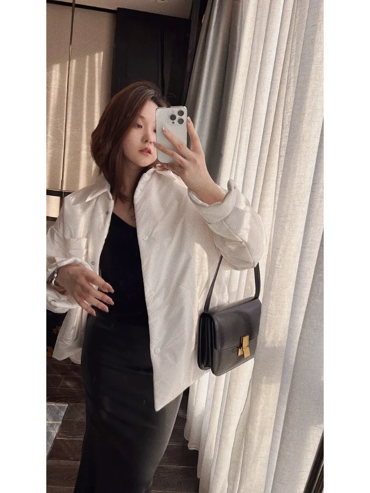 

OSENSO e Code Casual Loose Cotton Jaet Men Women Pure Color Autumn Winter Faion Versatile Comfortable Cotton Coat