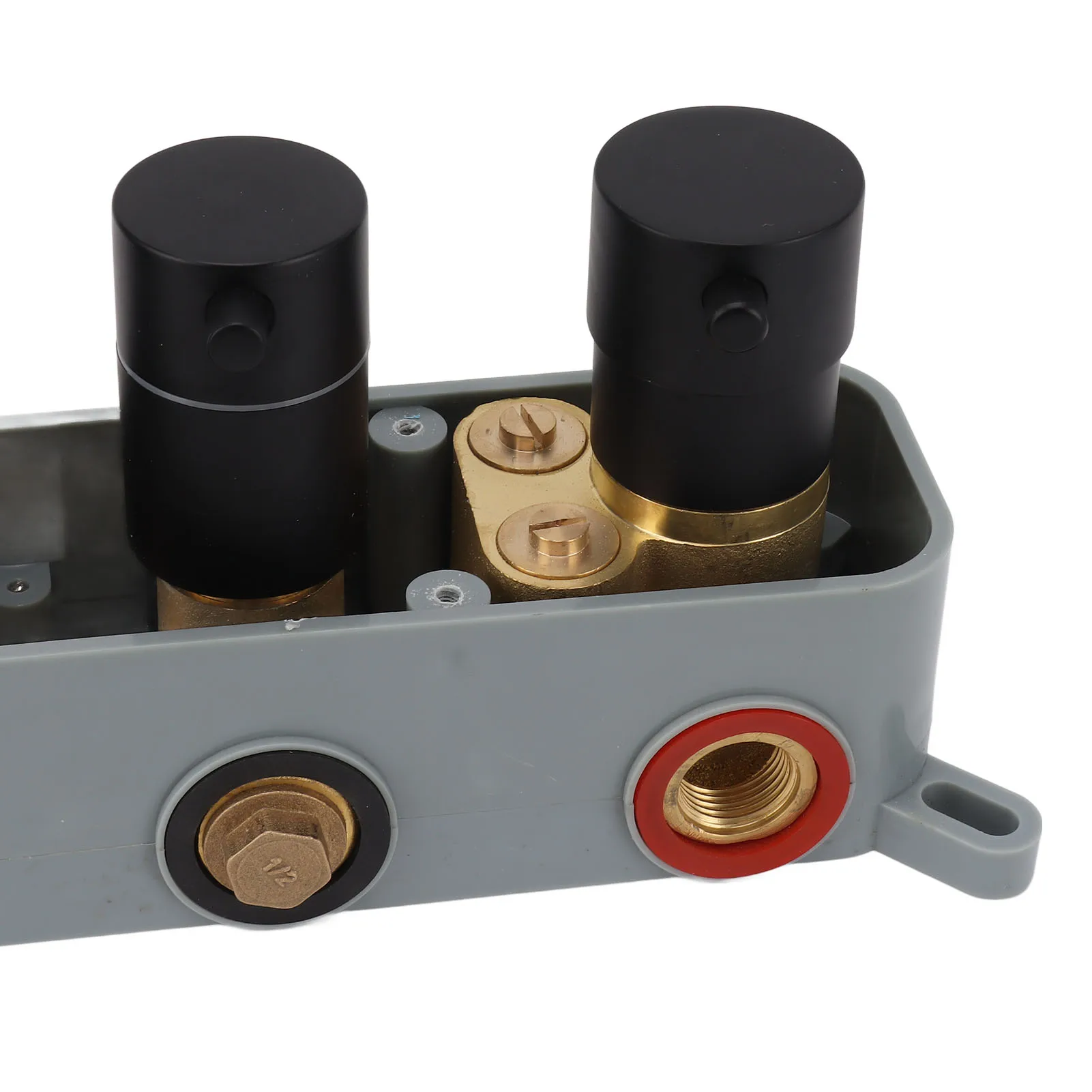 Diverter Valve Shower Diverter Valve  Thermostatic Mixer Brass 3 Way Valve Kit with 4 Round Knobs Shower Diverter Valve