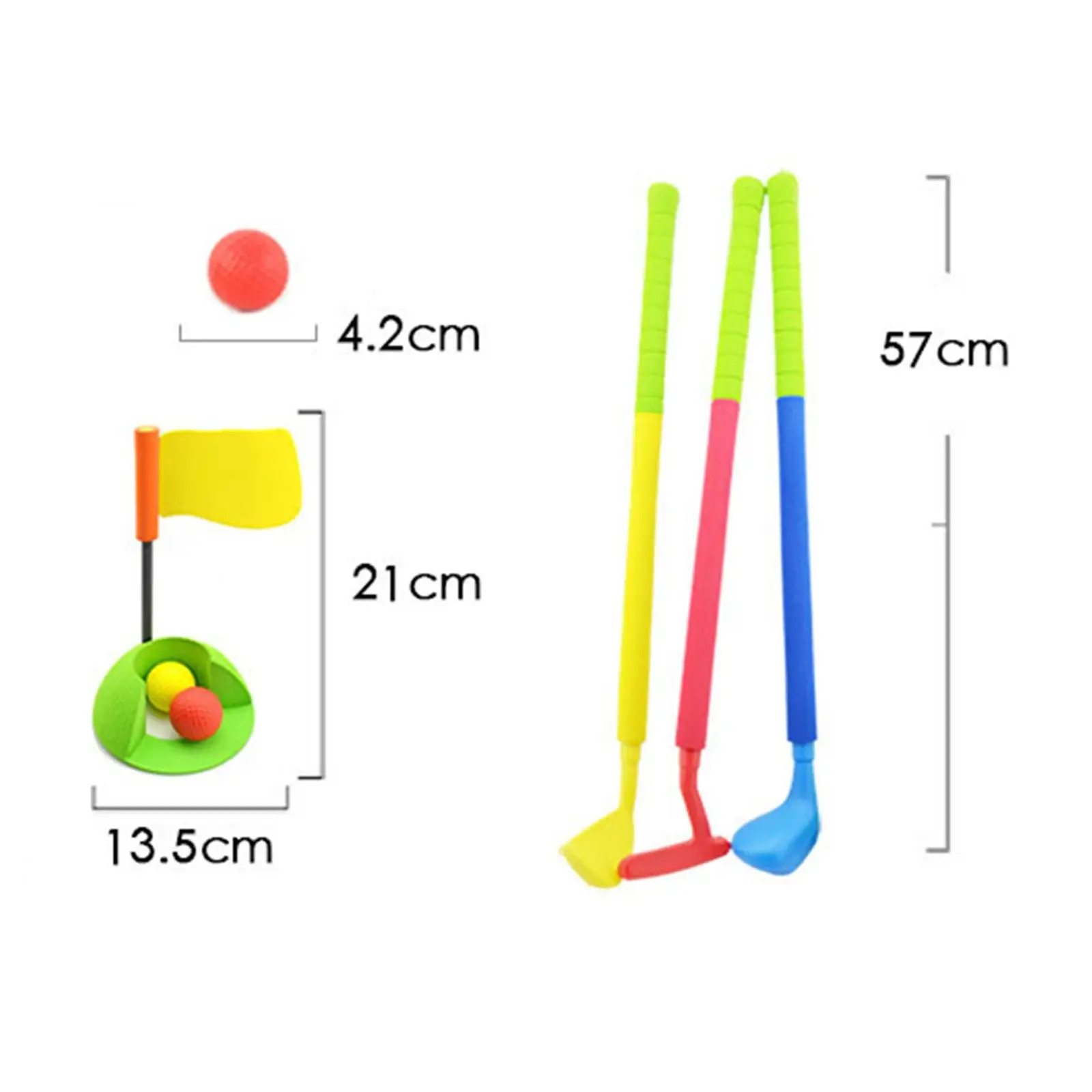 Golf Set Kids Multicolor Junior Golf Club Ball Marker Educational Play Toy for Home and Outdoor Activities