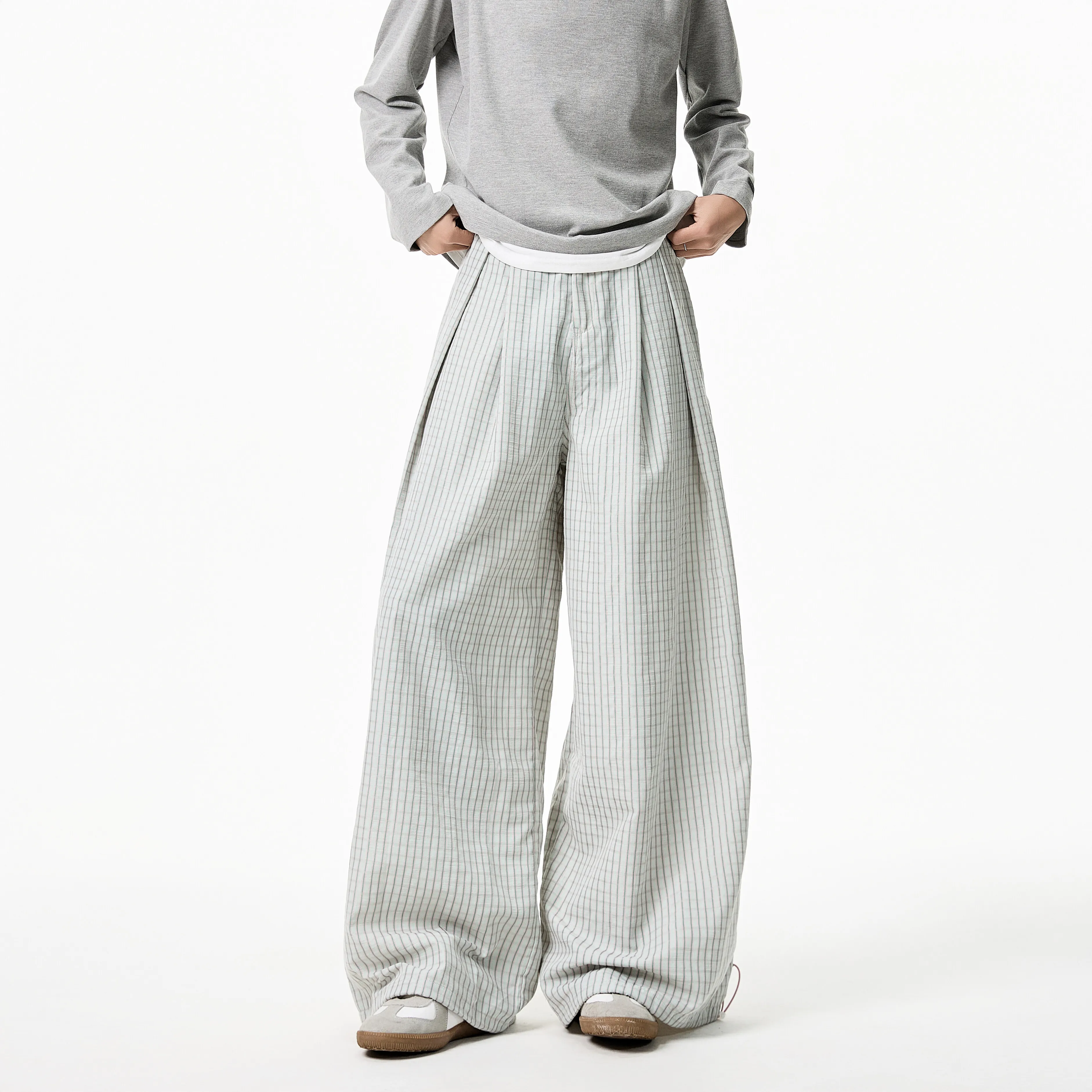 

Летние свободные широкие брюки в полоску унисекс, уличная мода, модная повседневная одежда, уличная одежда больших размеров, легкие легкие брюки