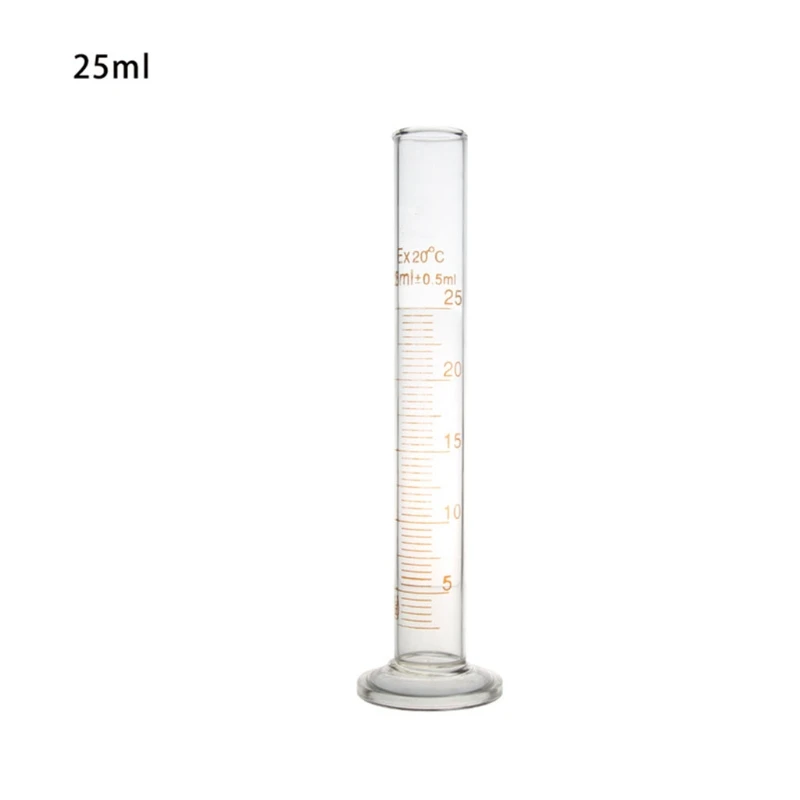 Glass Graduated Cylinder Measuring Single Metric Scale 5ml /10ml /25  /50ml