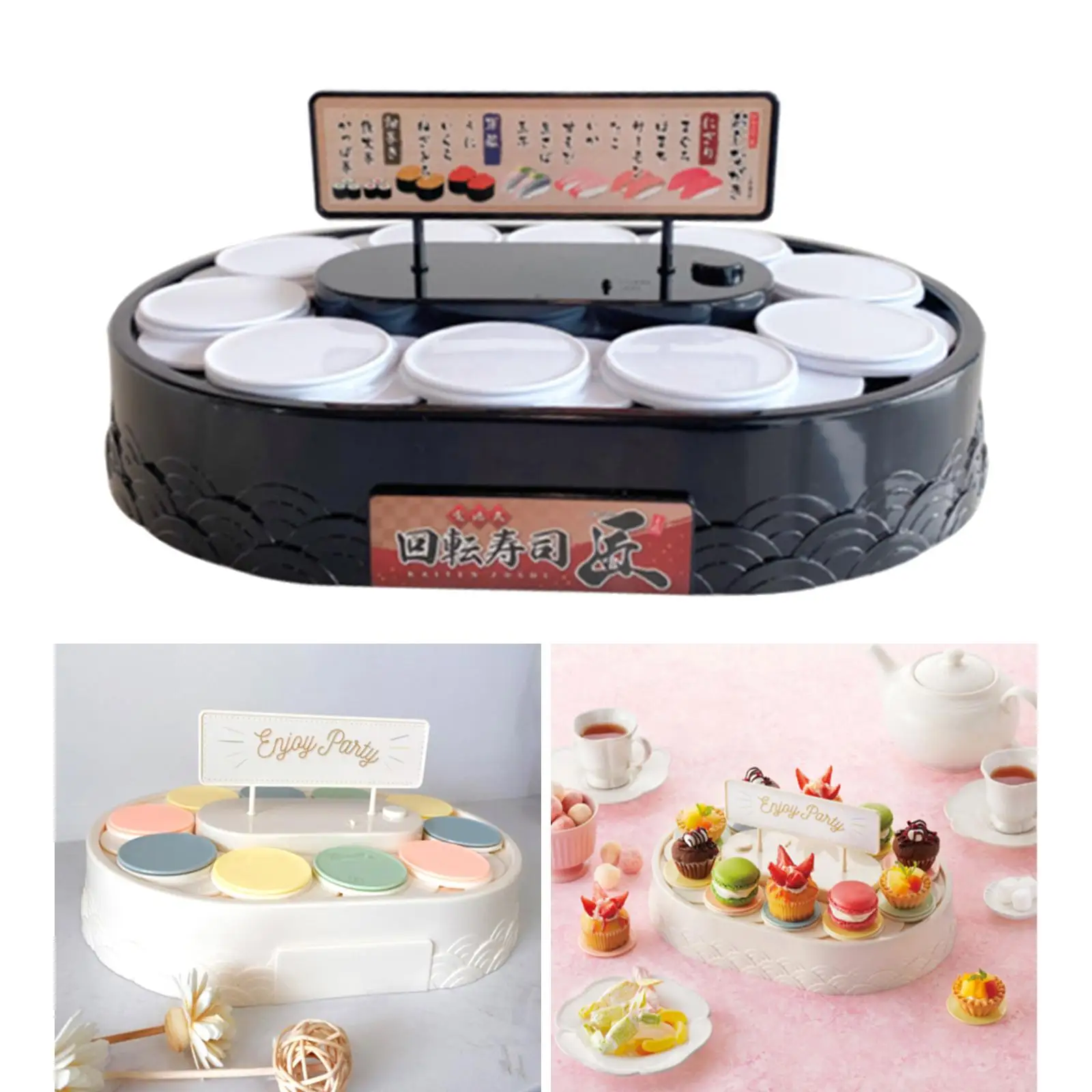 Automatic Rotary Compression Press Rotating Display Turntable Stands Ice Cream Rotating Display for Party Hobby