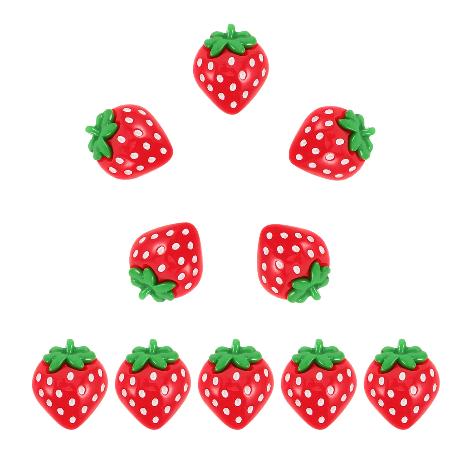 10Pcs Fruit Shaped Refrigerator Magnets Strawberry Resin 3D Fridge Magnets Decorative Magnetic Stickers Cute Refrigerator