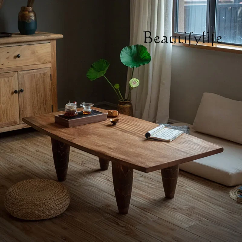 

X36 Wabi Japanese Style Living Room Household Solid Wood Small Table Retro Simple Coffee Table
