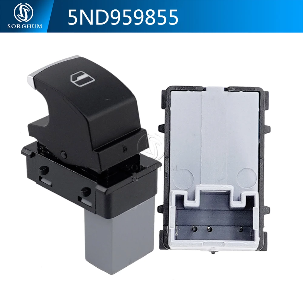 SORGHUM 5ND959857 1K4959857B Master Window Switch Single Button For VW Jetta Golf GTI MK5 MK6 Passat B6 B7 CC Touran Tiguan Seat