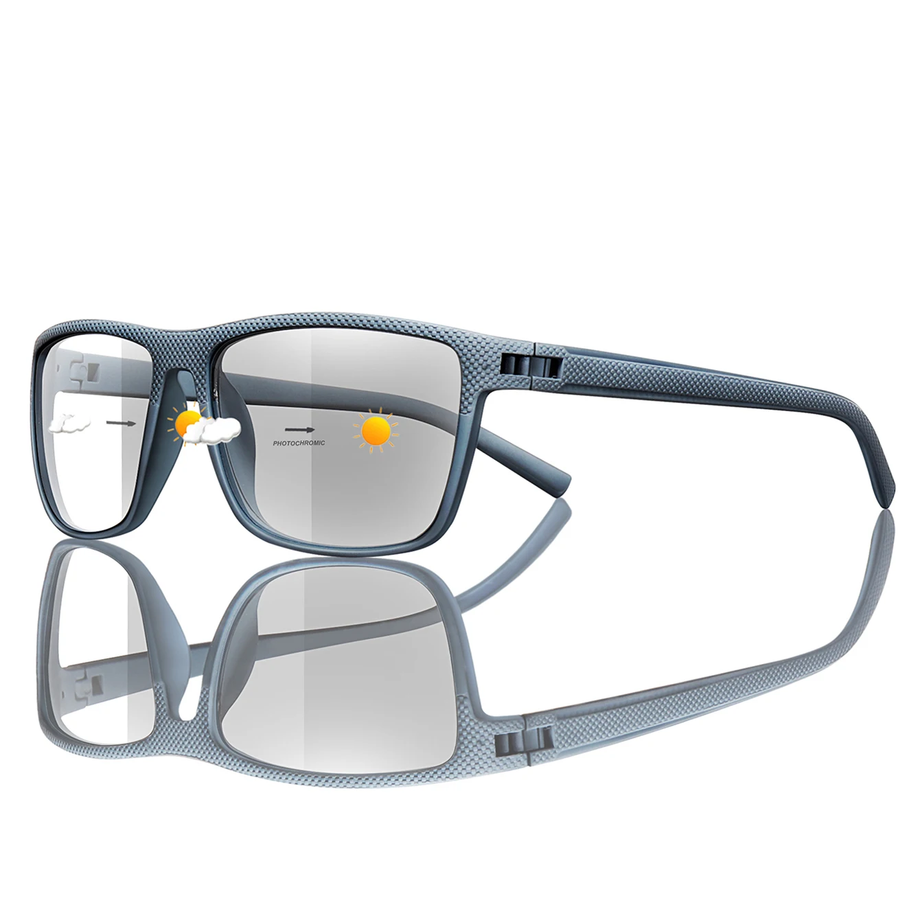 AliExpress LOISRUBY Fashion Photochromic Sunglasses Men Women Classic Square Frame Portable Outdoor Sports Glasses for Driving Cycling Running