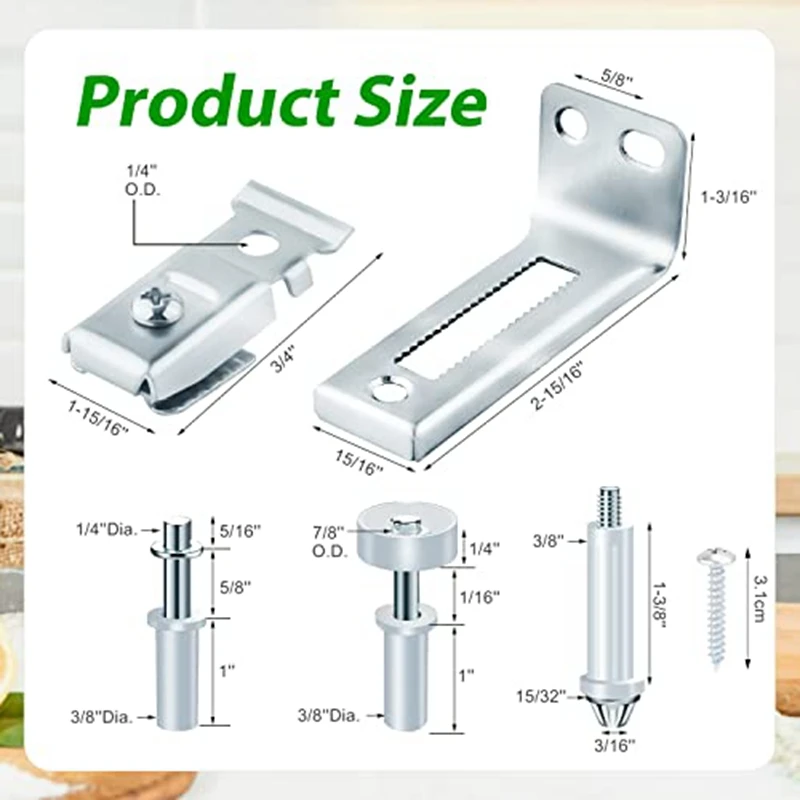 Bifold Door Hardware For 3/8 Inch Thick Doors,With Top And Bottom Pivots,Guide Wheel