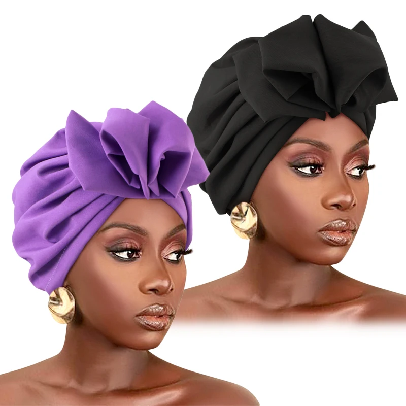 2 Stück Neue Muslimische Frauen Turban Hut Hijab Mütze Indische Kappe Kopftuch Elastische Haarbänder Hut Beanie Damen Mädchen Haaraccessoires – Detail 11