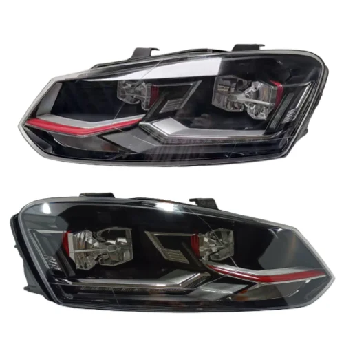 

For Volkswagen 2014-2018 Polo Gti Style Headlights Red Line Polo Led Headlights
