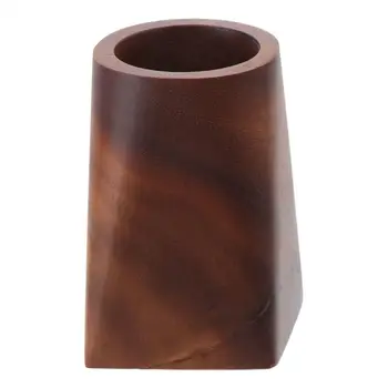 Wooden Black Walnut Pen Holder Multipurpose 4.52*2.36*2.28 Inches Wood Color Storage Box Office Supplies Organizer Office