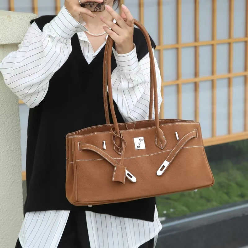 Autumn/Winter Faux Suede Women's Armprit Bag High-End feel Shoulder Bags Trendy Large Capacity Commuter Tote Handbag Bag Purses