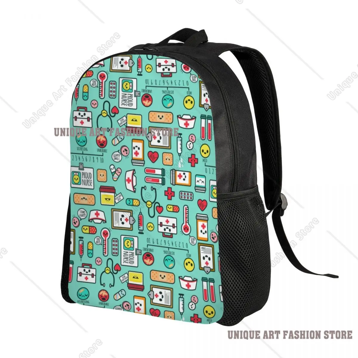 Proud To Be A Nurse Laptop Backpack Men Women Basic Bookbag for College School Students Health Care Nursing Bags