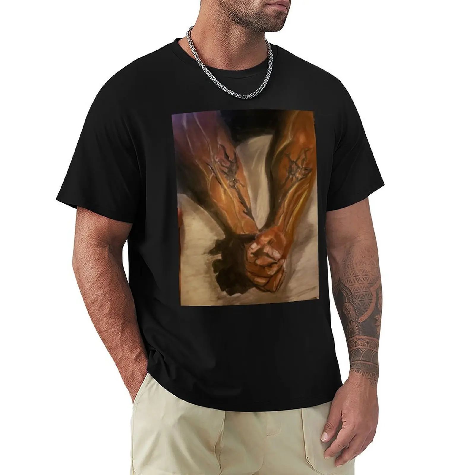 Praying Hands T-Shirt Mechanic Work Tee Shirt