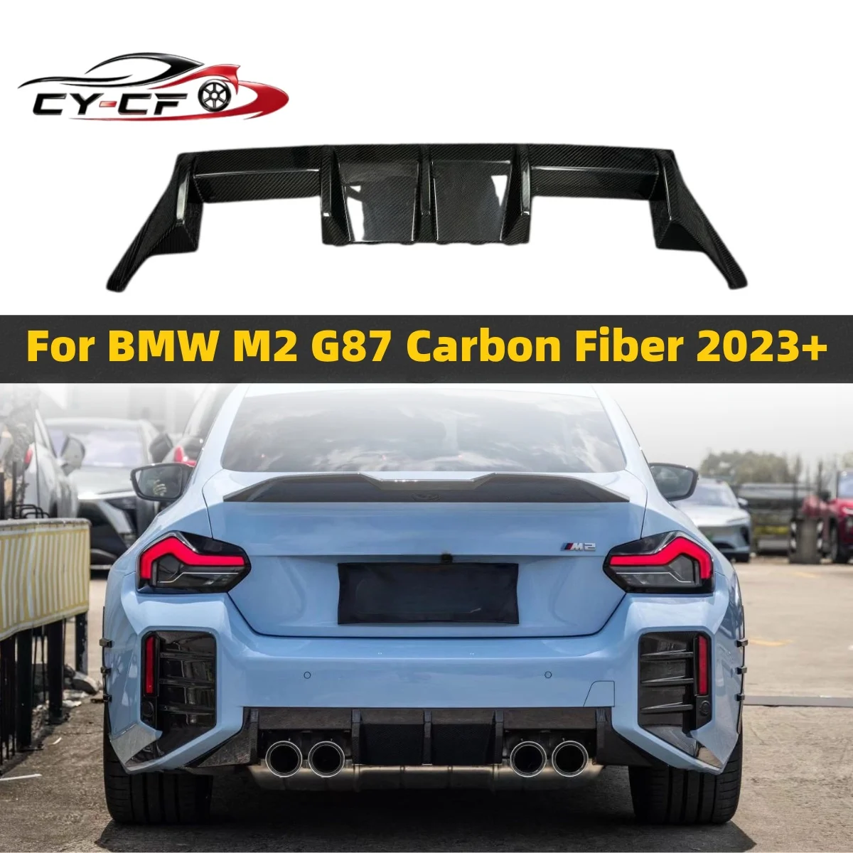 

G87 M2 Real Dry Carbon Fiber Rear Diffuser Replacement OEM Style Rear Bumper Lip Spoiler Lip Splitter For Bmw G87 M2 2023-IN