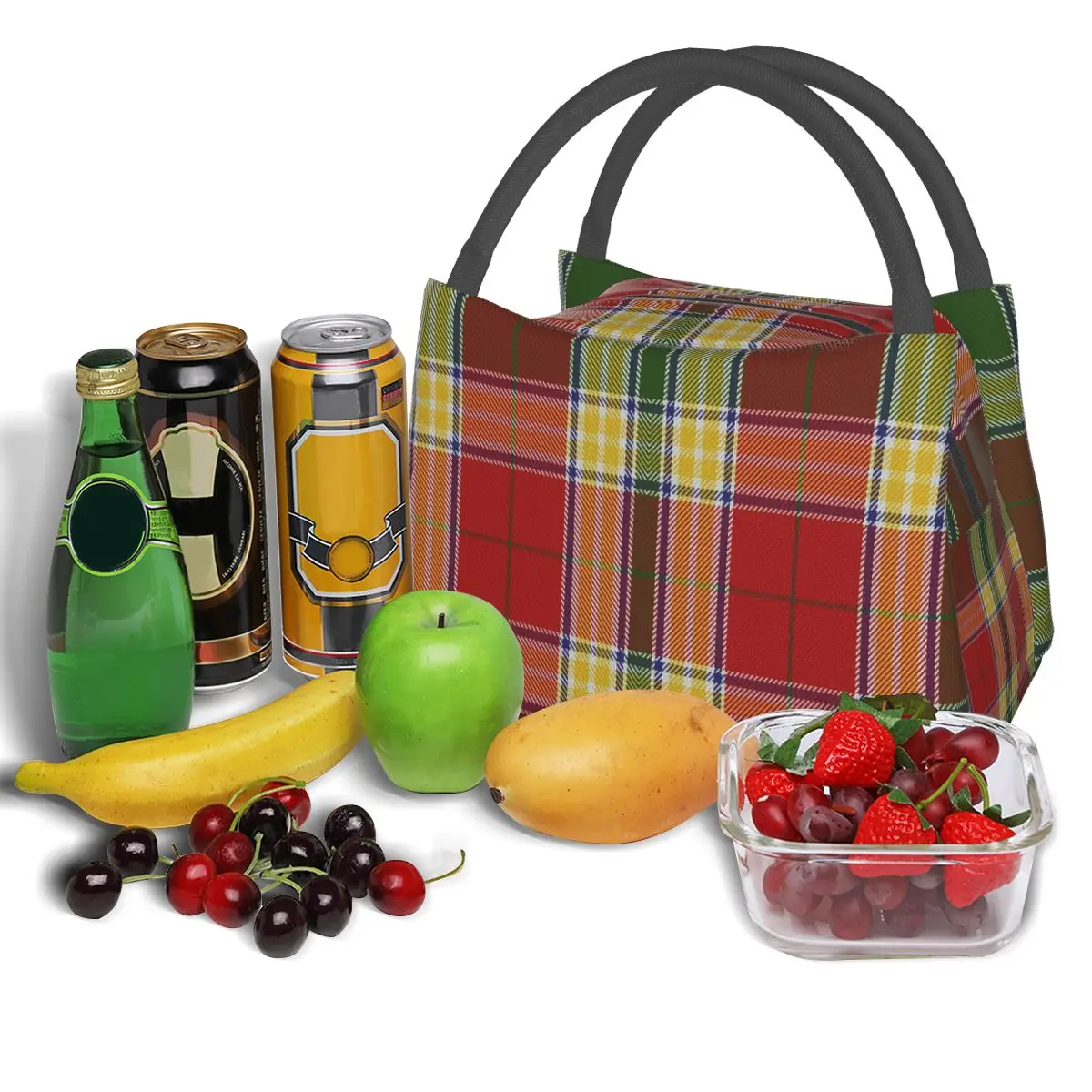 Clan Gibson Tartan Insulated Lunch Bag for School Picnic Storage Food Boxes Portable Container Cooler Thermal Lunch Box Tote