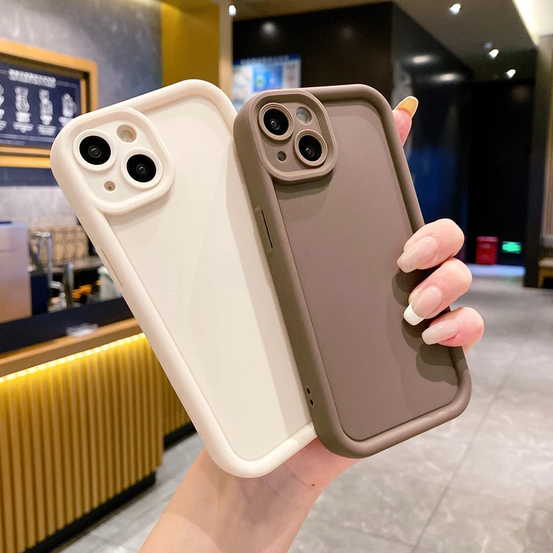 Luxury Candy Color Soft Phone Case For iPhone 16 15 14 13 12 11 Pro Max 14 15 16 Plus Mini X XR XS Max 7 8Plus Shockproof Cover