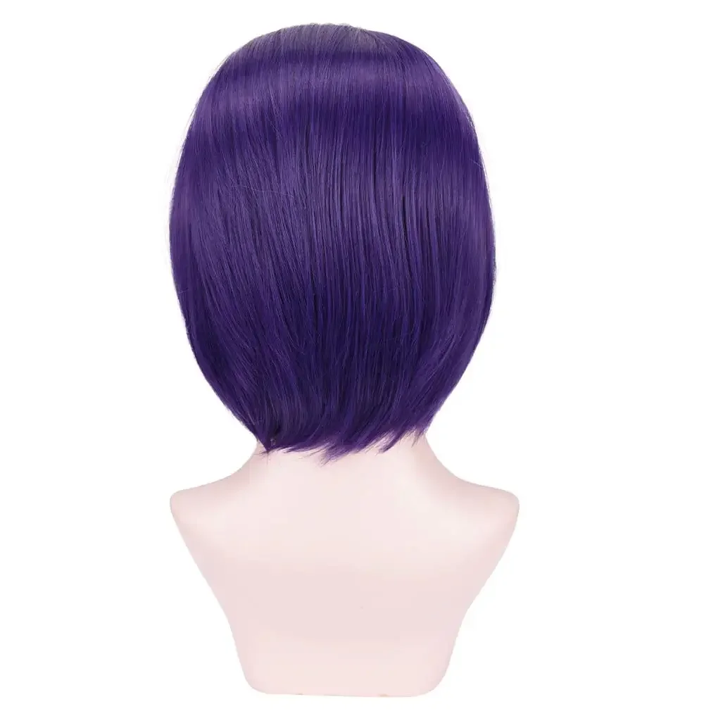 Raven Cosplay perruques femmes Raven super-héros violet court Bob perruques droites perruques de cheveux synthétiques pour Halloween Costume fête A