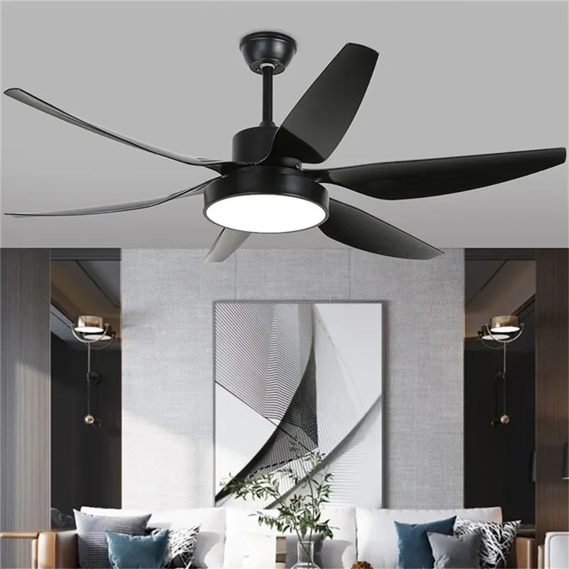 KERWIN Modern Fan Light Luxury Living Room Restaurant Bedroom Study LED Ceiling Fan Light Remote Electric Fan Light