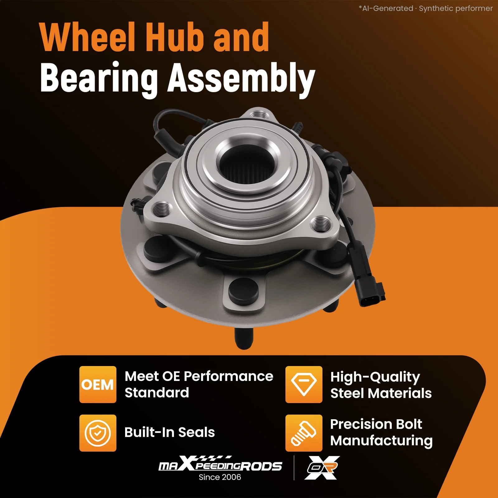 Front Wheel Hub Assembly for RAM 1500 2019-2023 4WD 515179 68237141AG