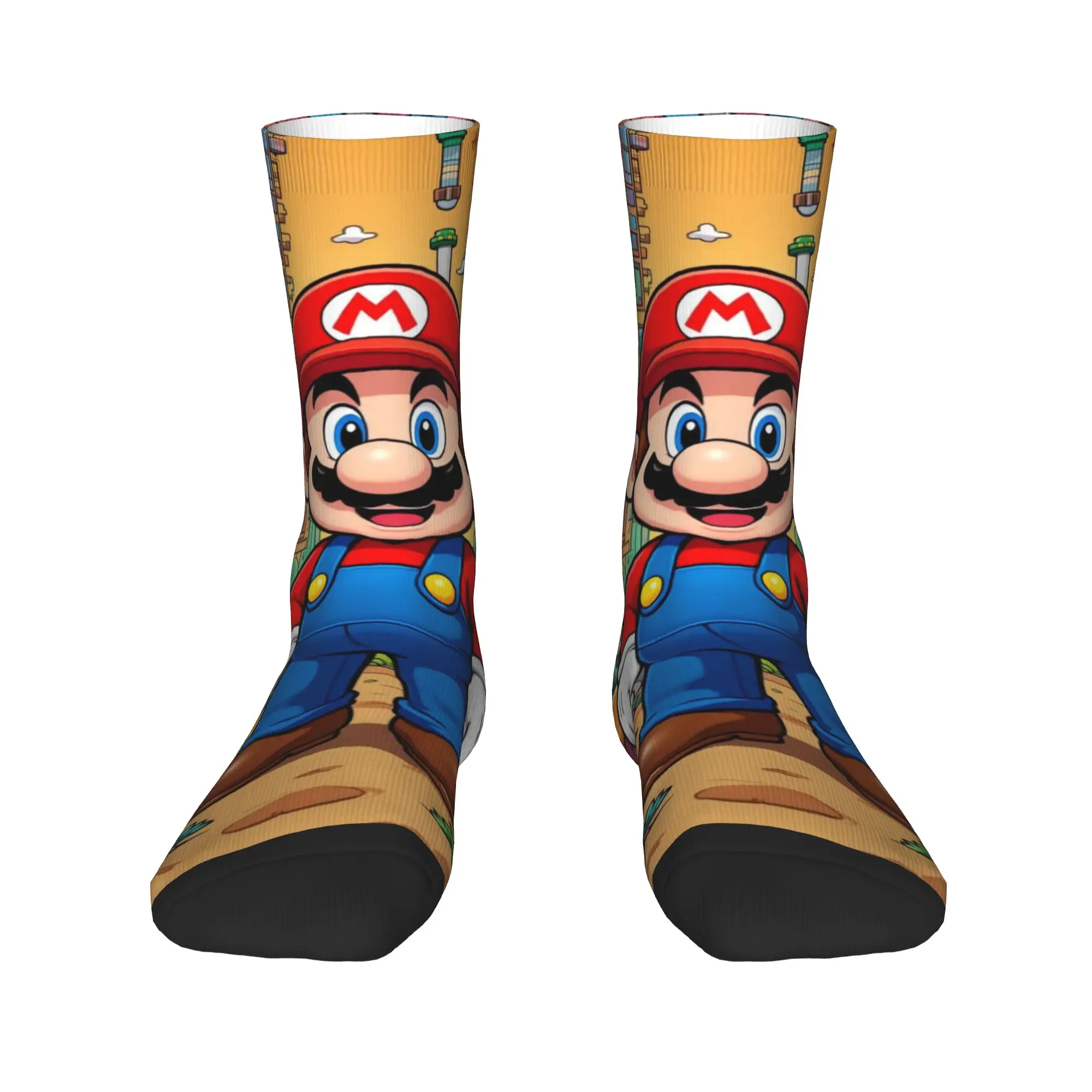 Marios Game Stockings  Design Novelty Socks Spring Anti Skid Socks Couple Outdoor Sports Soft Breathable Socks