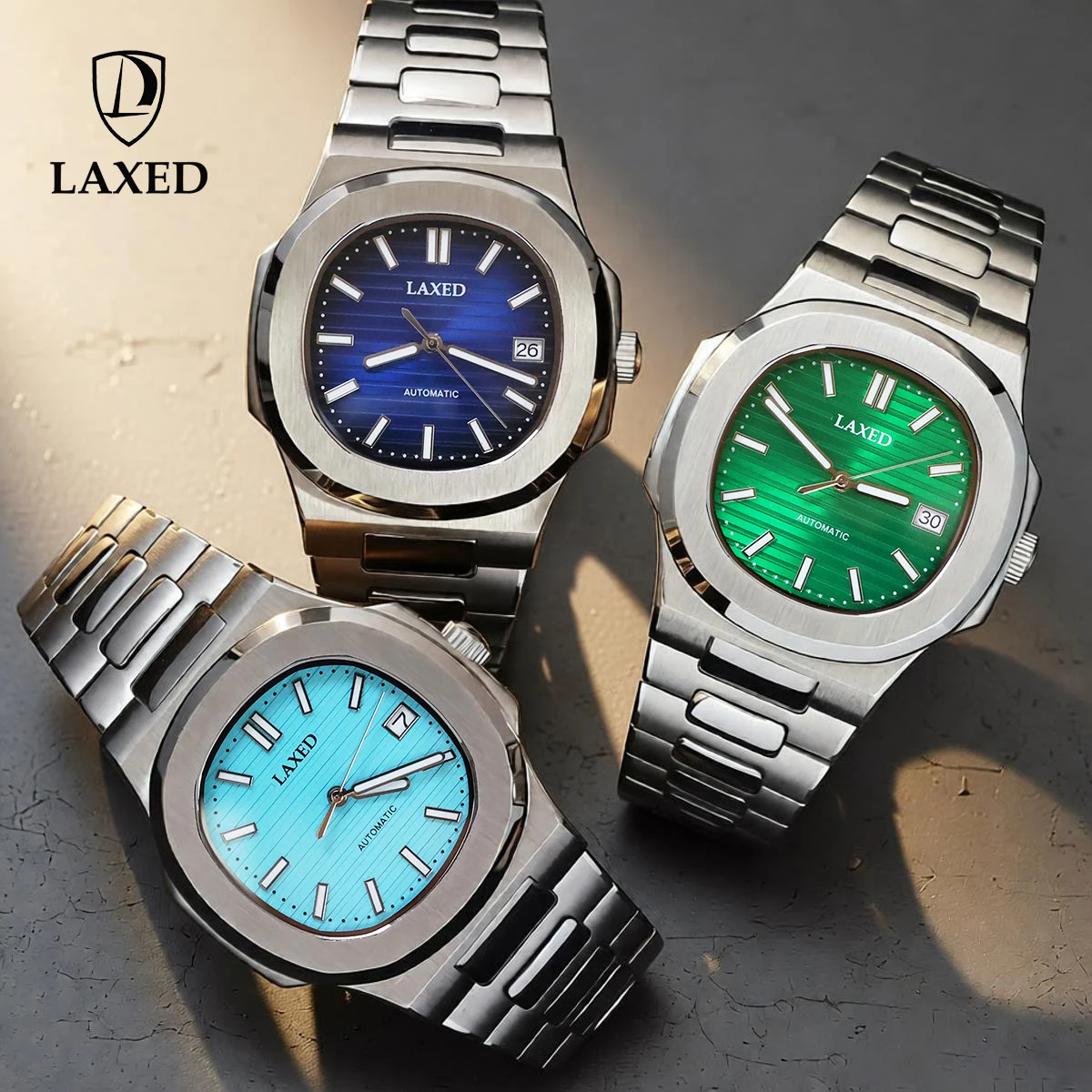 

LAXED 40mm Men's NH35 Automatic Mechanical Watch Men's Stainless Steel Sapphire Watch Luxury Classic Watch