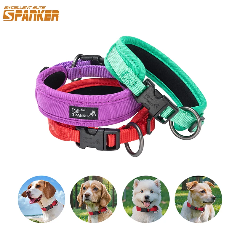 Dog Collar Adjustable Pet Collars Nylon Durable Neck Pets Collars Traction Rope Suitable For Small And Medium-Sized Pets