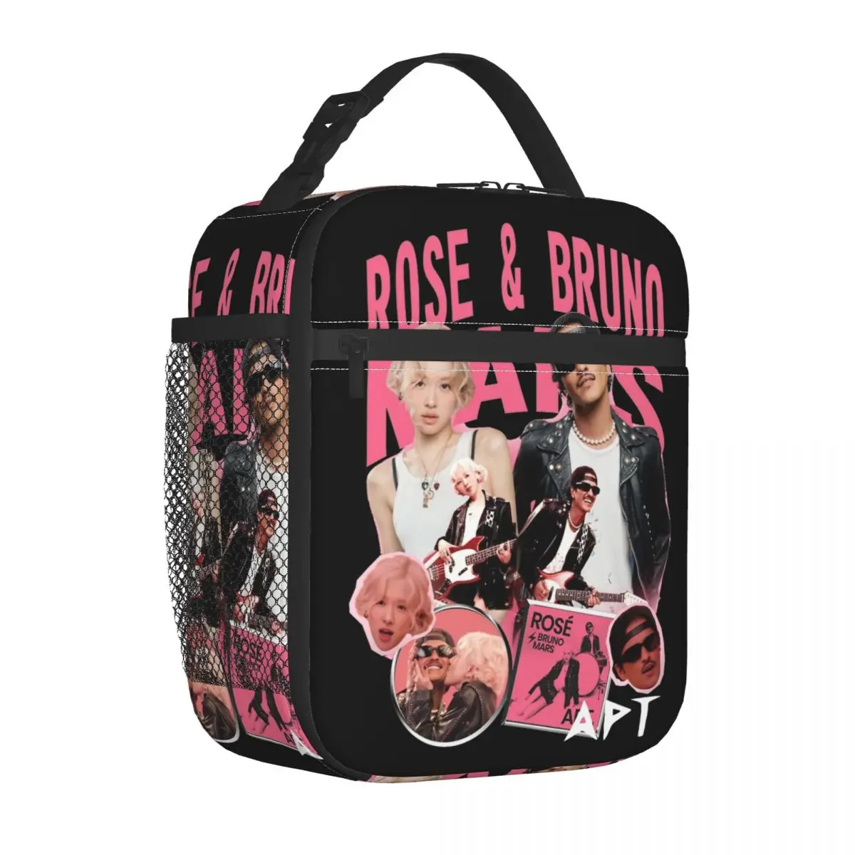 ROSE Bruno Mars APT Apateu Insulated Lunch Bag Storage Food Box Portable Thermal Cooler Lunch Boxes For School Office